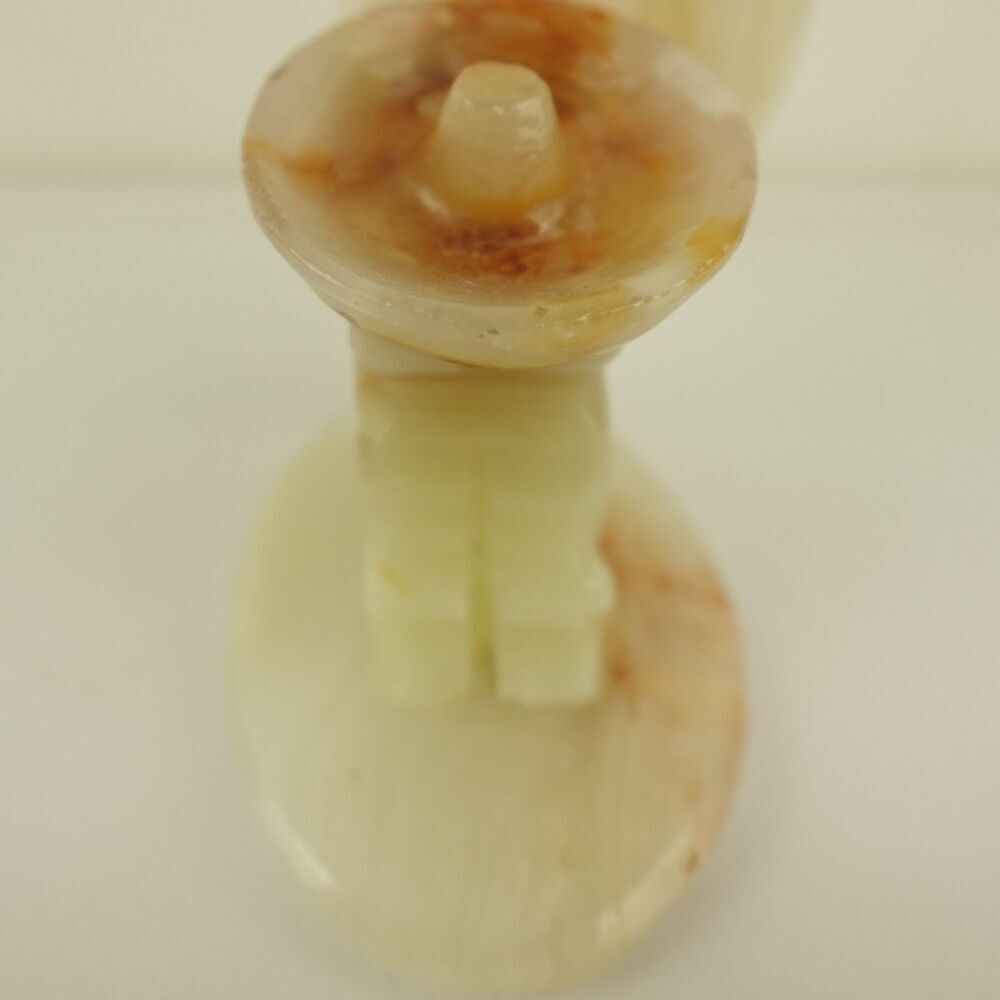 Mexican Carved Onyx Bookend Cactus Sombrero Siesta Vintage - Picture 7 of 13
